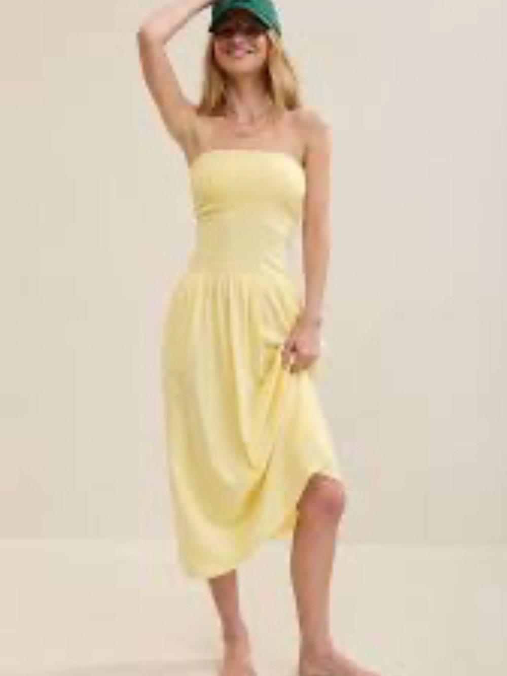 383.NWT AERIE HAPPIEST TUBE MIDI DRESS